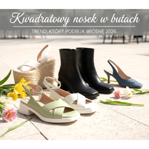 Square toe in shoes - a trend that conquers spring 2026