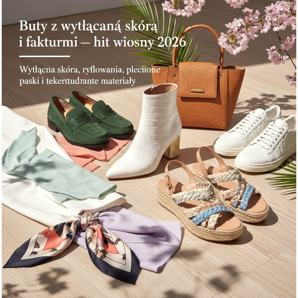 Shoes with embossed leather and textures - a hit of spring 2026