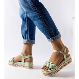 Inna Katrin green platform sandals 1