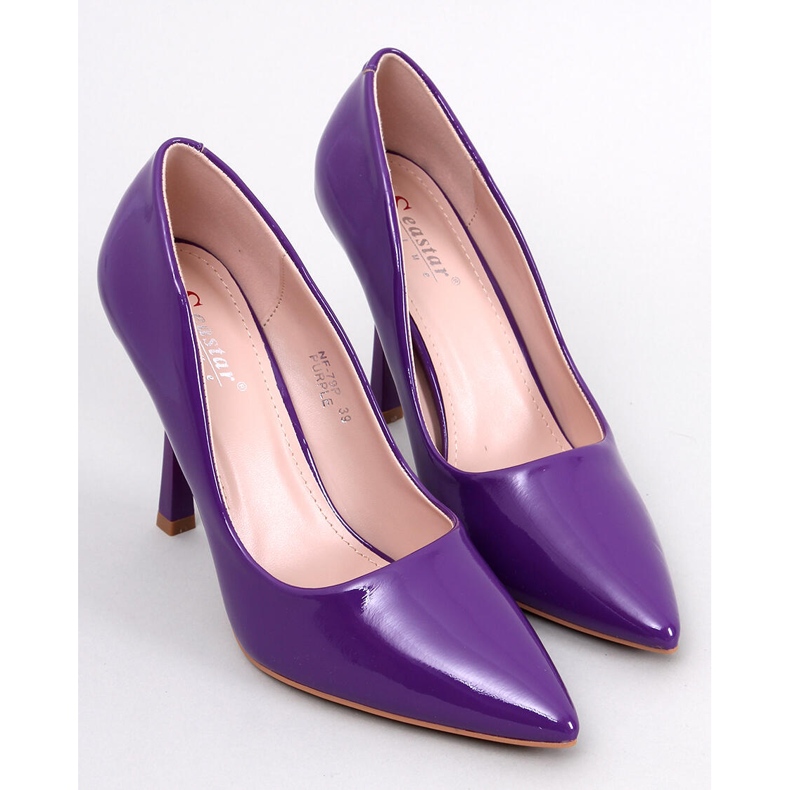 Women's Anika Purple lacquered high heels 1