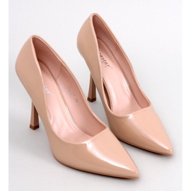 Anika Khaki lacquered women's high heels beige 1