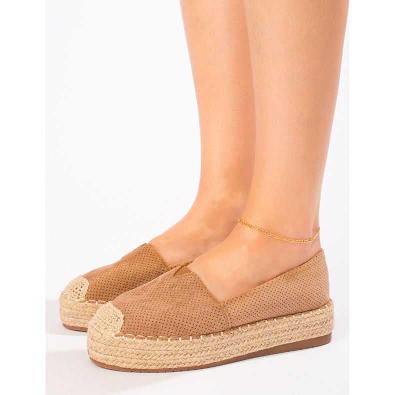 SHELOVET Espadrilles on the platform brown 2