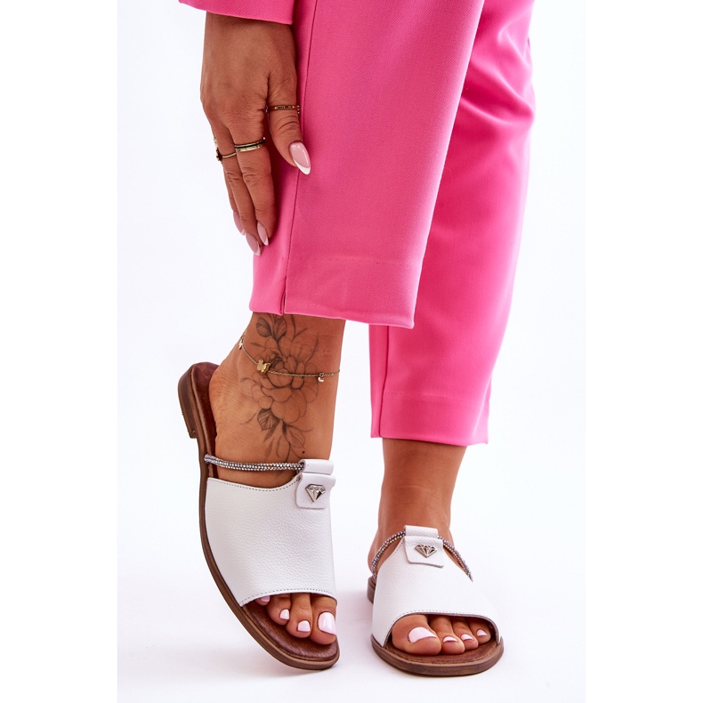 Women's Sandals With Flat Heels Nicole 2806/009 White 1 Women's Sandals With Flat Heels Nicole 2806/009 White 1