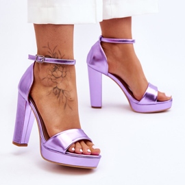 Purple Mandy High Heel Sandals 2