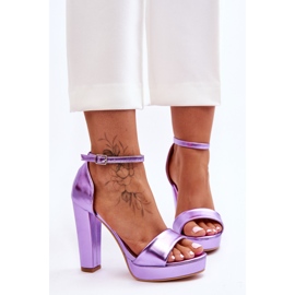 Purple Mandy High Heel Sandals 1