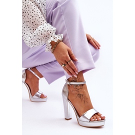 Silver Mandy High Heel Sandals 1 Silver Mandy High Heel Sandals 1