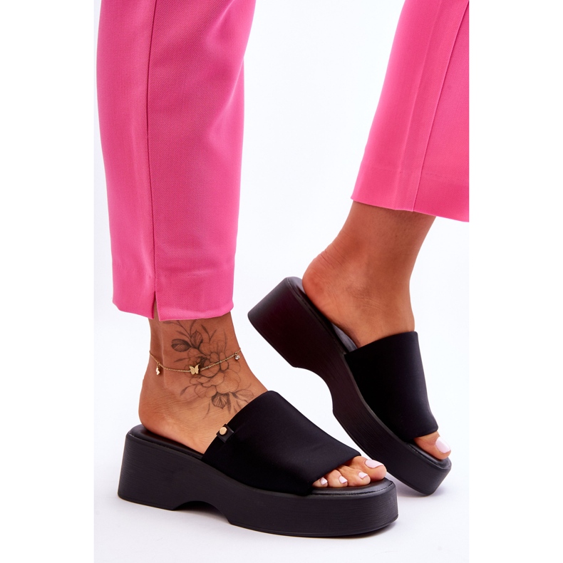 Women's Platform Slippers Black Carmela 2