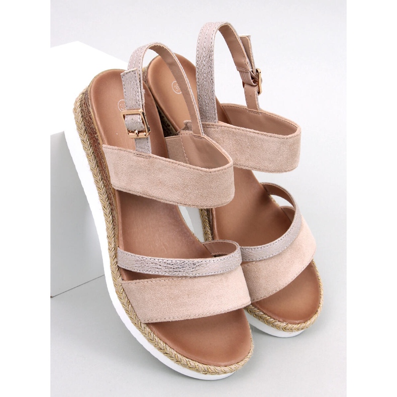 Frazier Beige wedge sandals 1