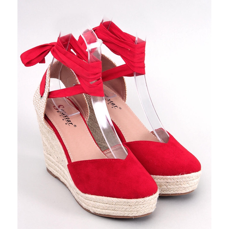 Francis Red wedge espadrilles 1