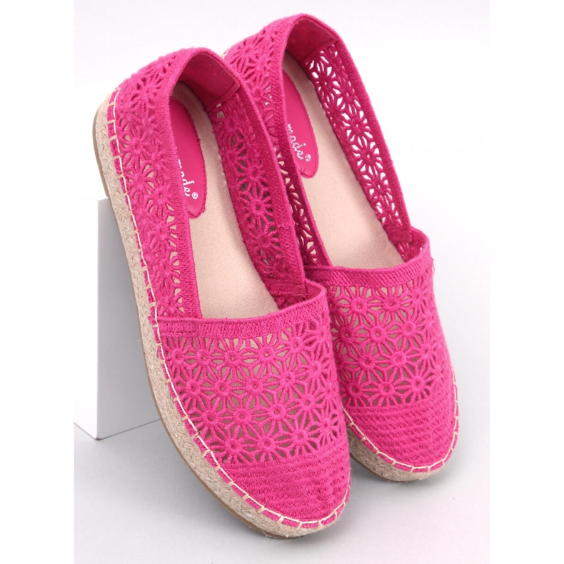 Openwork espadrilles Terian Fuchsia Rose Red pink 1