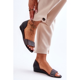 Leather Sandals Maciejka 1971-65 Black 2