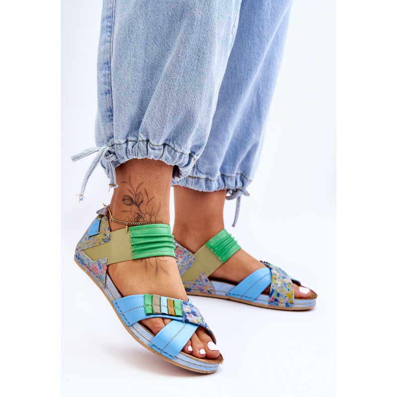 Leather Sandals With Welt Maciejka 03375-34 Blue 1 Leather Sandals With Welt Maciejka 03375-34 Blue 1