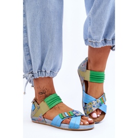 Leather Sandals With Welt Maciejka 03375-34 Blue 2 Leather Sandals With Welt Maciejka 03375-34 Blue 2