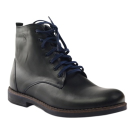 Black boots with a zipper Nikopol 660 black navy blue 1