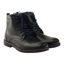 Black boots with a zipper Nikopol 660 black navy blue 4