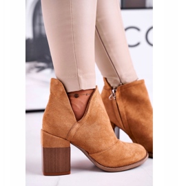Bella Paris Women's Boots On Heel Camel Cut Meliori brown 4