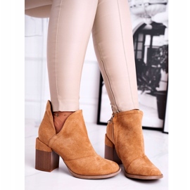 Bella Paris Women's Boots On Heel Camel Cut Meliori brown 3