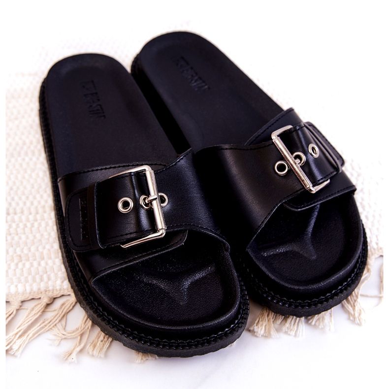 Classic Slippers With Buckle Big Star JJ274A307 Black 4