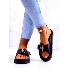 Classic Slippers With Buckle Big Star JJ274A307 Black 1