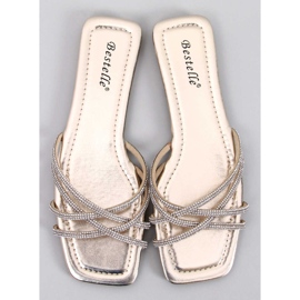 Rexha Gold Zirconia Slippers golden 1