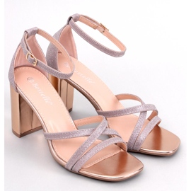 Elizabeth Champagne heeled sandals pink 1