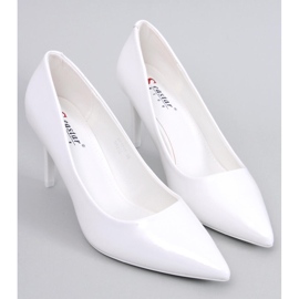 Charlotte White lacquered stiletto pumps 1