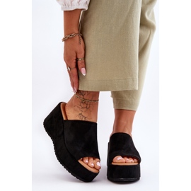 Women's Slippers On A Massive Platform Black Martina 1