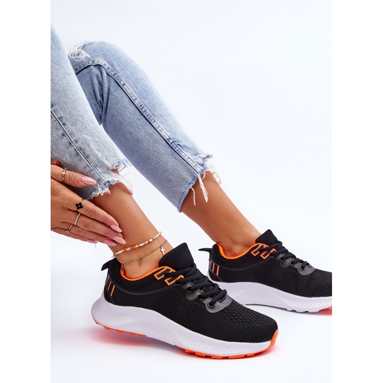 WR1 Classic Women's Sport Shoes Lace-up Black-Orange Darla 1