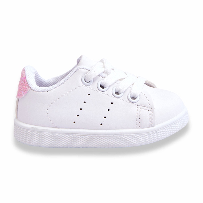 Girls' white-pink sports shoes 1