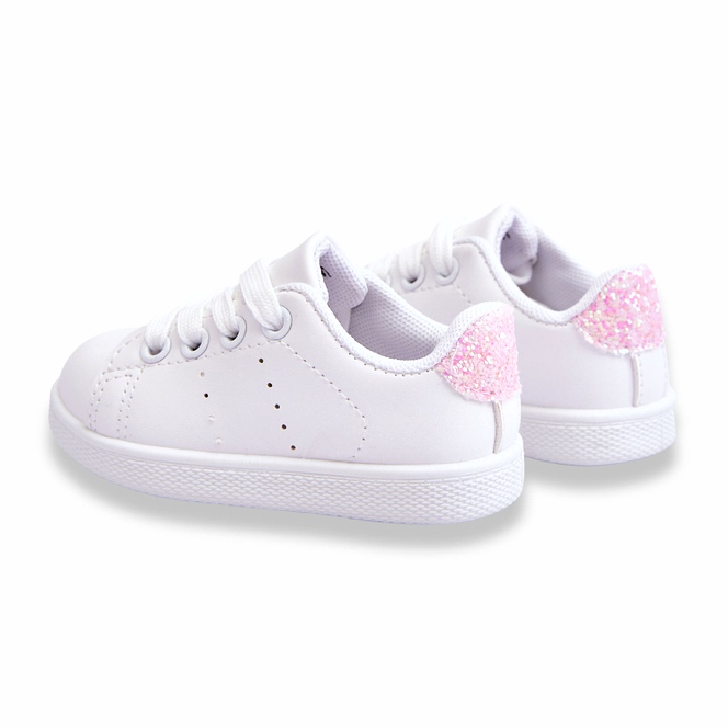 Girls' white-pink sports shoes 2 Girls' white-pink sports shoes 2