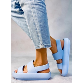 Boddie Blue rubber sandals 2