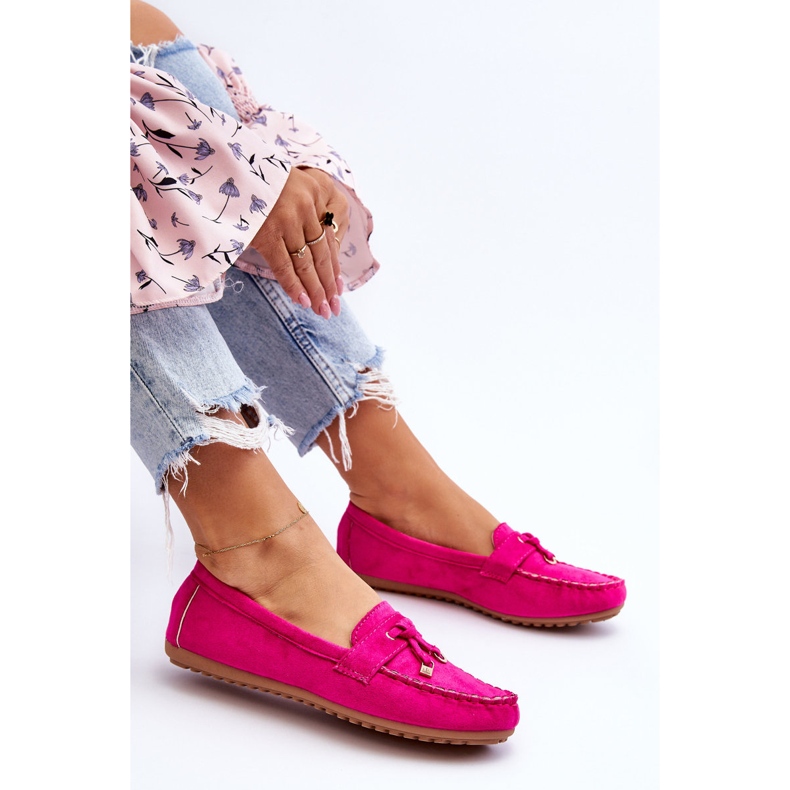 PS1 Classic Fuchsia Suede Loafers Good Time pink 1