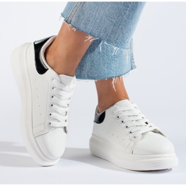Shelovet women's white sports shoes 2