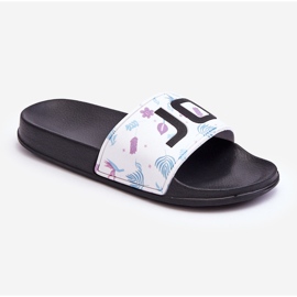 Classic Women's Slides Black Jomix white 1