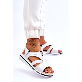 Evento Leather Slip-on Sandals White Regio 3