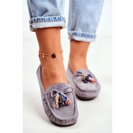 Evento Women's Suede Moccasins with Decoration 20PB35-2003 Gray grey 2 Evento Women's Suede Moccasins with Decoration 20PB35-2003 Gray grey 2