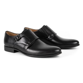 Kampol Men's formal monk shoes 341/15 black 2
