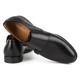 Kampol Men's formal monk shoes 341/15 black 3