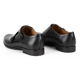 Kampol Men's formal monk shoes 341/15 black 5