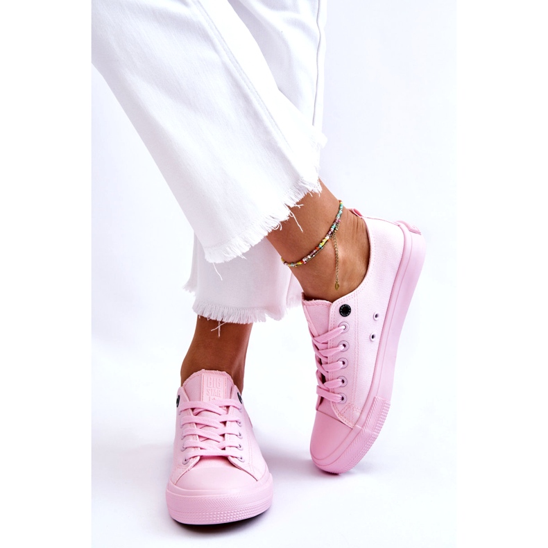 Women's Classic Low Sneakers Big Star LL274022 Light Pink 3