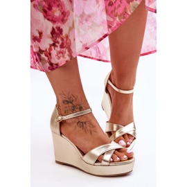 Classic Leather Wedge Sandals Golden Givana 1 Classic Leather Wedge Sandals Golden Givana 1