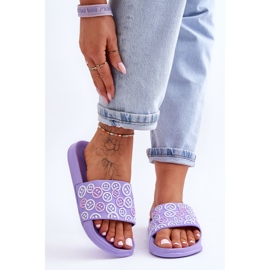 Women's Slippers With Emoticons Purple Cosette 2
