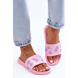 Women's Slippers With Emoticons Pink Cosette 1