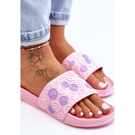 Women's Slippers With Emoticons Pink Cosette 2