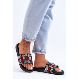 Women's Slippers With Emoticons Black Cosette 1