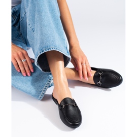 Vinceza women's black slippers 2