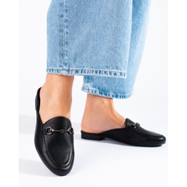 Vinceza women's black slippers 1
