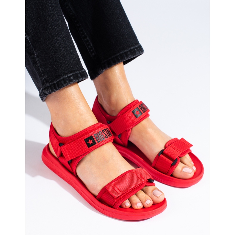 Women's red sandals Big Star HH274A027 1 Women's red sandals Big Star HH274A027 1