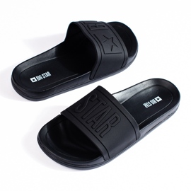 Big Star DD174690 men's black slippers 1