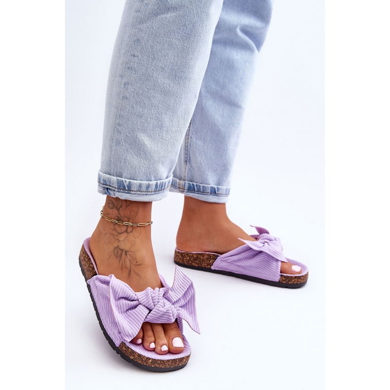 Corduroy Cork Slippers Purple Summertime violet 1
